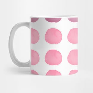 Pink Plum Watercolor Cute Happy Polka Dots Art Mug